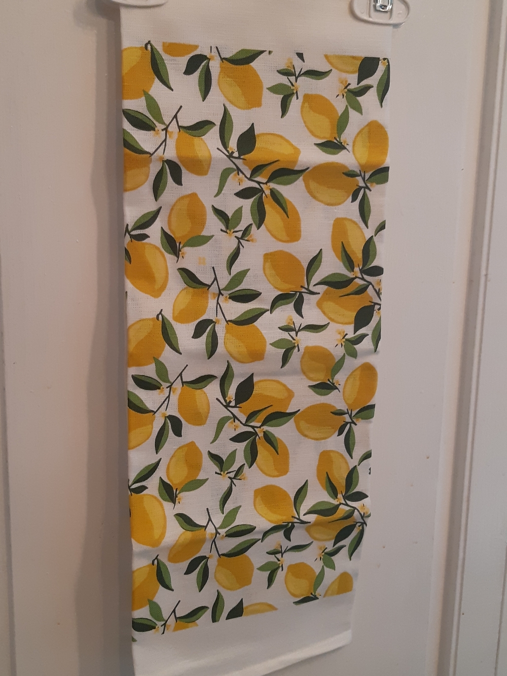 Lemon Print Kitchen Towel - Yellow & Green